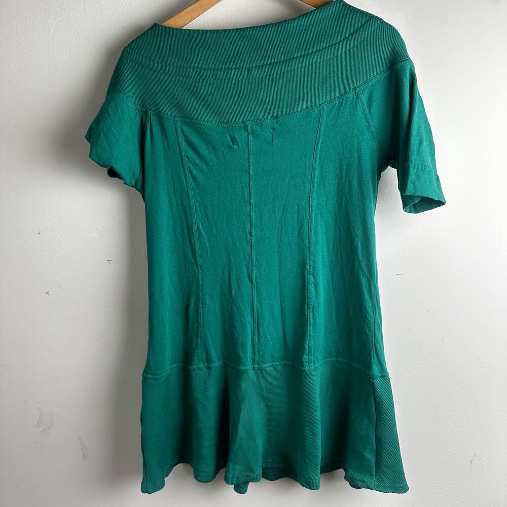 Free People Beach Gemma Mini Off The Shoulder Boho Dress Cadmium Green Size XS - Picture 5 of 5